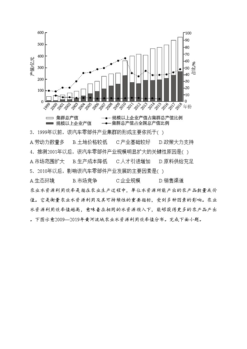 新疆名校2024-2025学年高三上学期第一次质量检测地理试卷(含答案)第2页