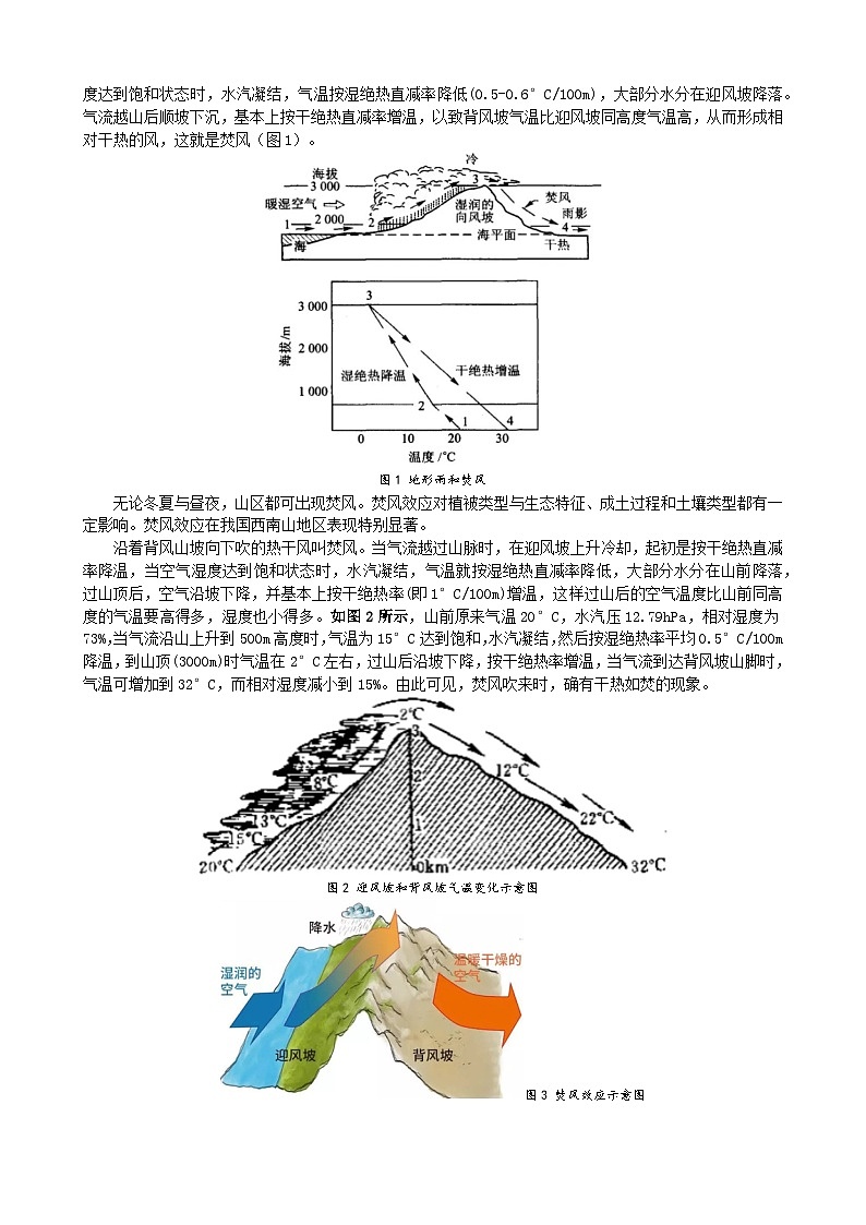 2025届高考地理二轮专题复习  地理中的68种效应之1  焚风效应  学案第2页