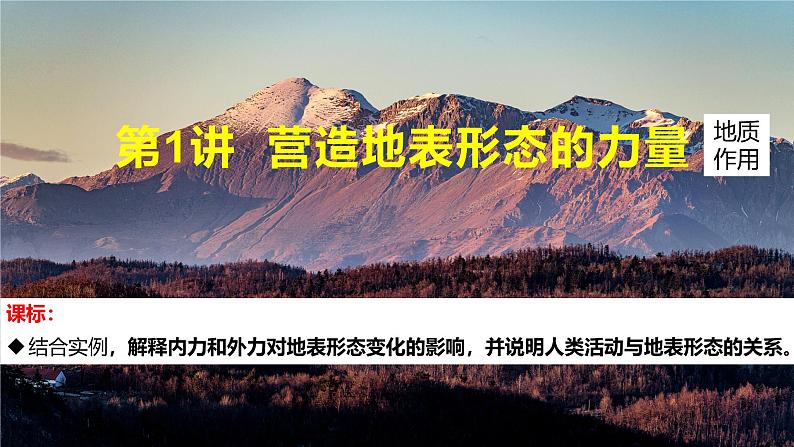 2025届高三地理一轮复习课件 第五章 第一讲 塑造地表形态的力量第1页