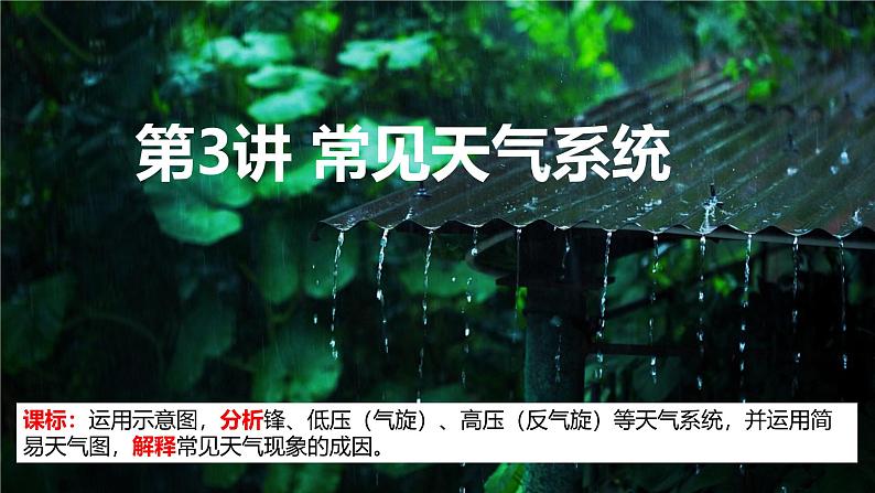 2025届高考地理一轮复习课件 第2章 第3讲 常见天气系统01