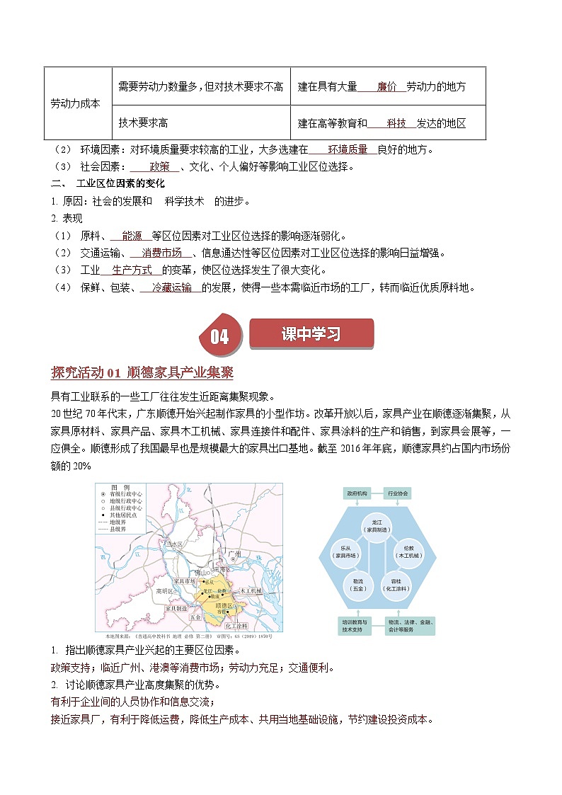 人教版高中地理必修第二册同步讲义3.2 工业区位因素及其变化（学案）（解析版）第3页