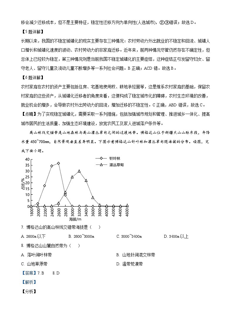 河南省部分名校（新未来）2023-2024学年高三上学期12月联考地理试题 Word版含解析第3页