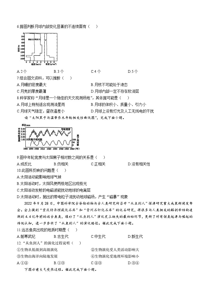 湖北省十堰市六县市区一中教联体2024-2025学年高一上学期11月联考地理试卷（Word版附解析）第2页