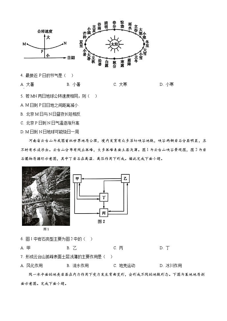 河北省沧州市八县2024-2025学年高二上学期10月期中联考地理试题无答案第2页