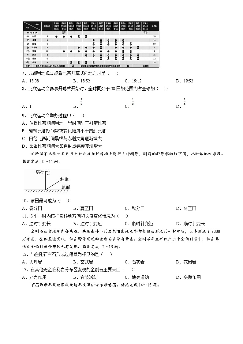 湖北省宜昌市协作体2024-2025学年高二上学期期中考试地理试卷（Word版附解析）03
