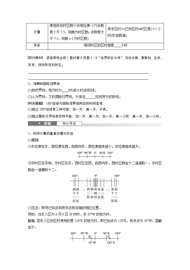 第一部分 第二章 第二讲 课时九　产生时差（课件+讲练）-2025高考大一轮复习地理（湘教版）02