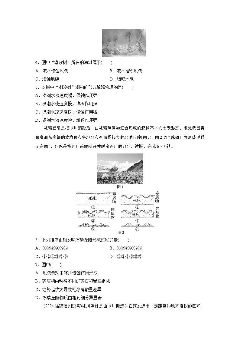 第一部分 第三章 第2讲 训练20　海岸地貌与冰川地貌（练习）第2页