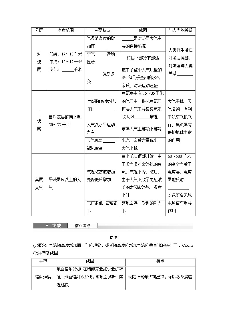 第一部分 第四章 第1讲 课时22　大气的组成与垂直分层　大气受热过程（讲义）第3页