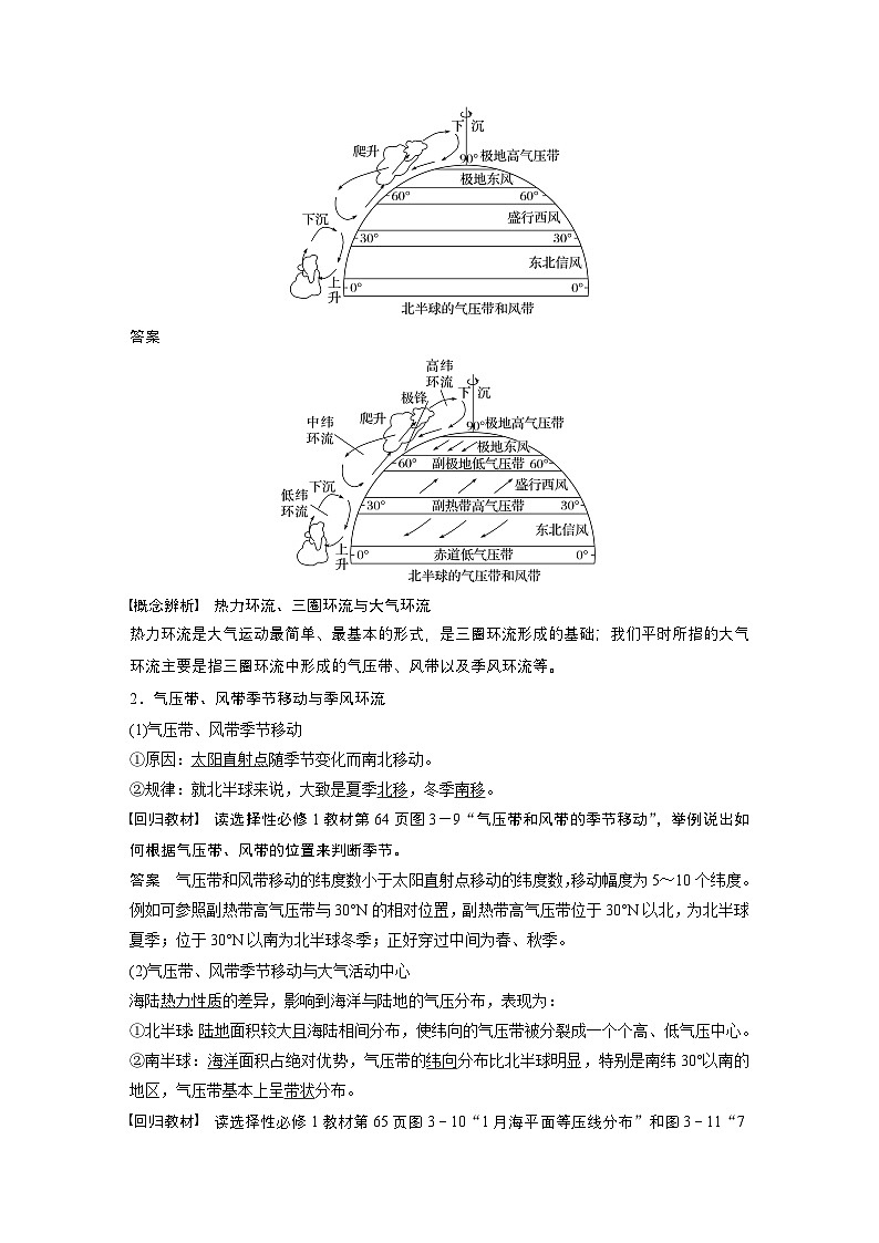 第一部分 第四章 第2讲 课时24　气压带、风带的形成与移动（教师版）第2页