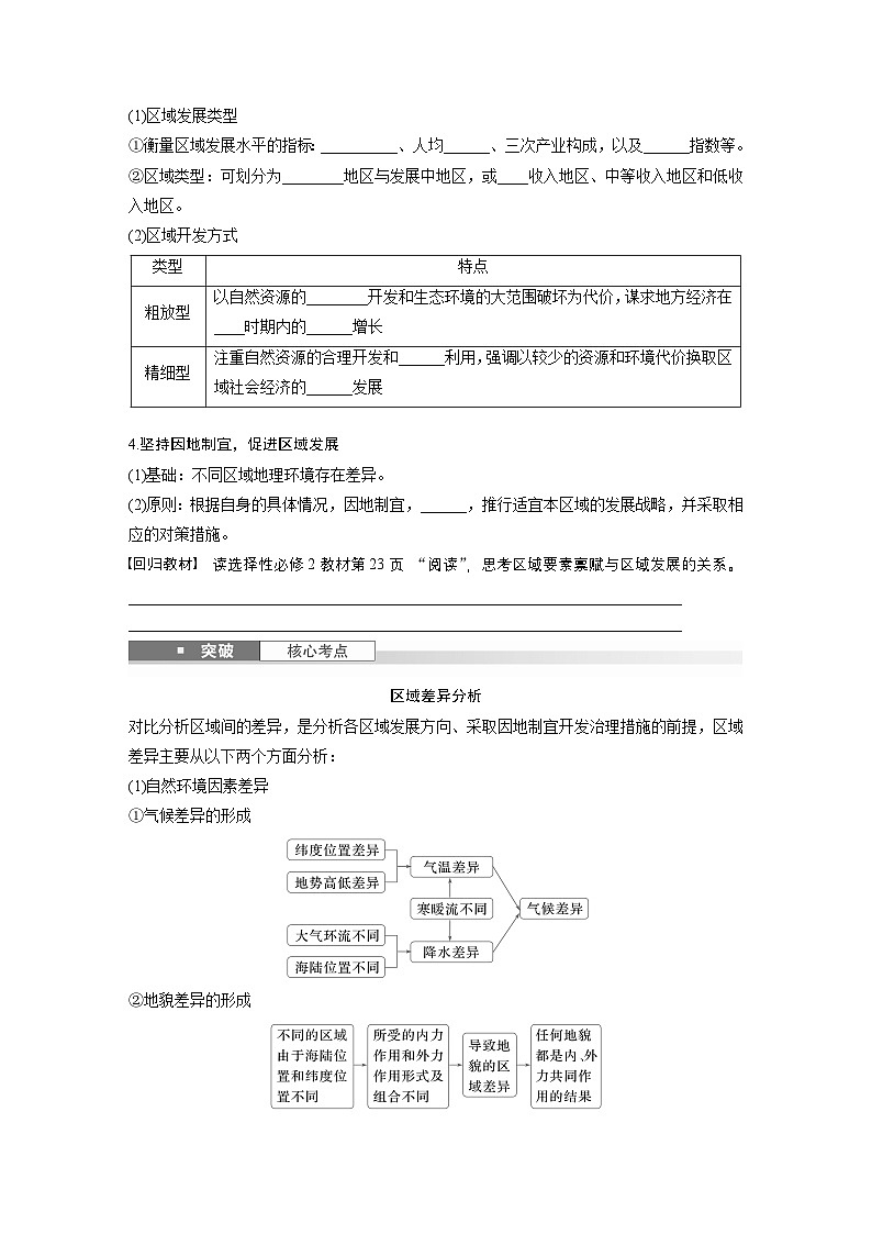 第三部分 第一章 课时57　区域发展差异与因地制宜（讲义）第2页