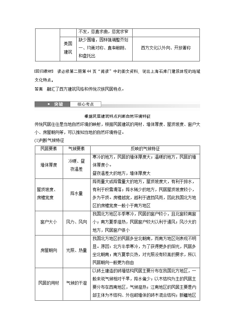 第二部分 第二章 课时45　地域文化与城乡景观（教师版）第2页