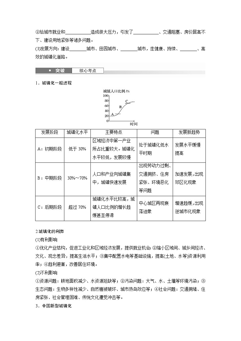 第二部分 第二章 课时46　城镇化进程及其影响（讲义）第3页