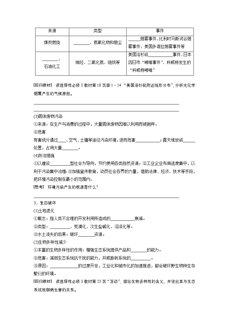 第四部分 第一章 课时68　人类活动与环境问题（讲义）第2页