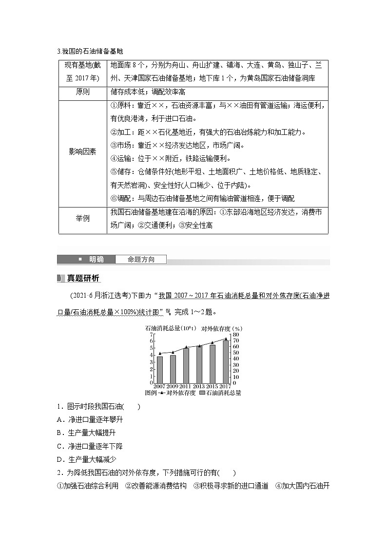 第四部分 第二章 课时七2　石油资源与国家安全（课件+讲练）-2025高考大一轮复习地理（湘教版）03