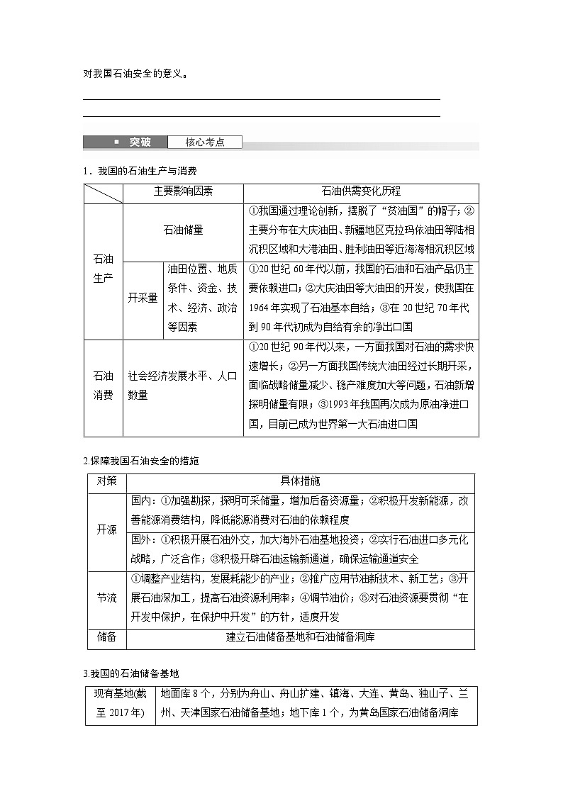 第四部分 第二章 课时七2　石油资源与国家安全（课件+讲练）-2025高考大一轮复习地理（湘教版）02