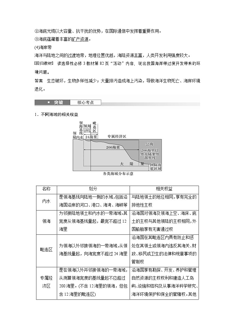 第四部分 第二章 课时73　海洋空间资源与国家安全（教师版）第2页