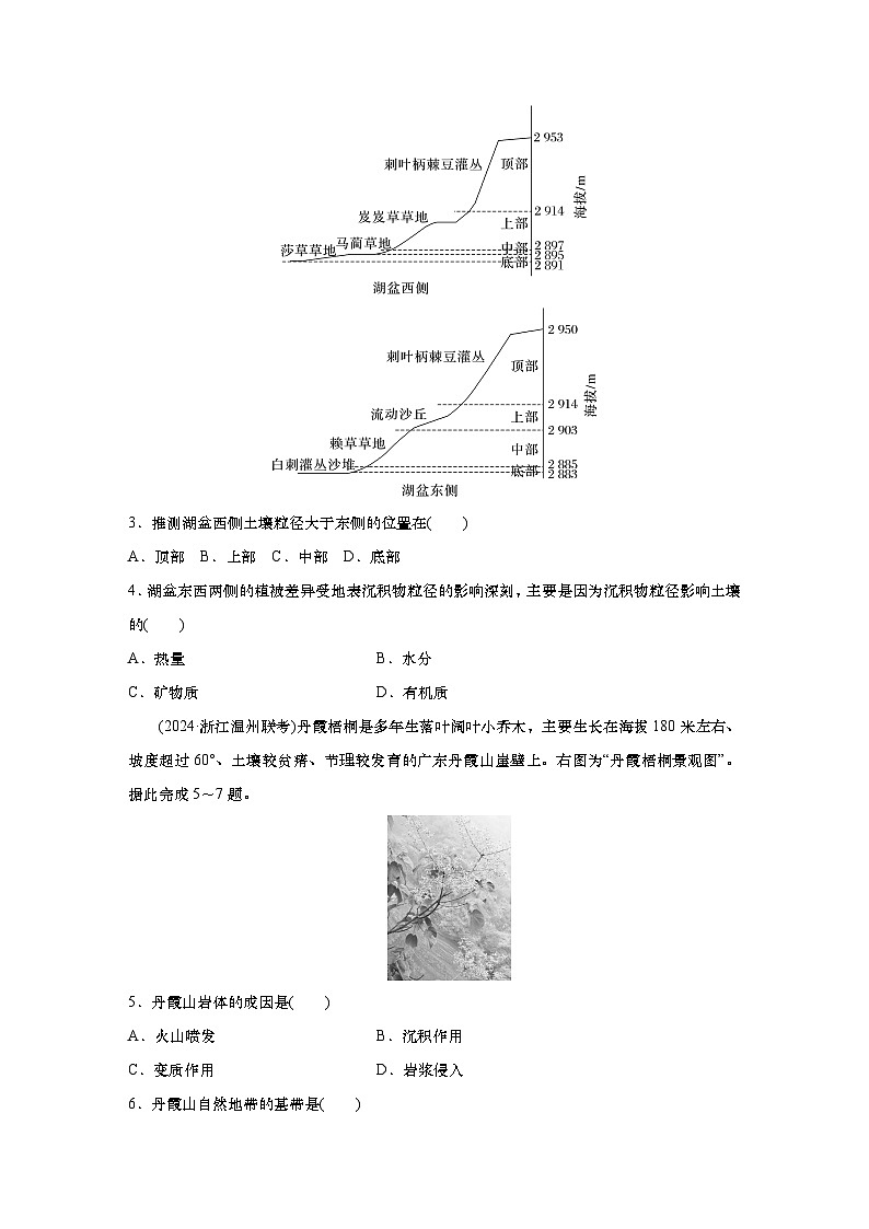 2025年高考地理一轮复习：单元检测五　自然环境的整体性与差异性　自然灾害（含解析）第2页