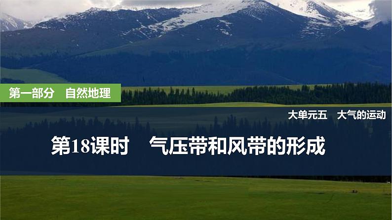 2025届高中地理一轮复习课件：第一部分自然地理第五单元大气的运动第18课时　气压带和风带的形成（共28张ppt）第1页