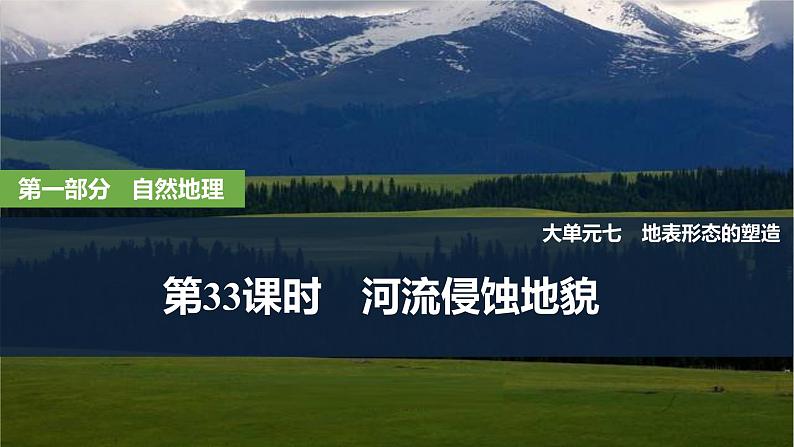 2025届高中地理一轮复习课件：第一部分自然地理第七单元地表形态的塑造第33课时　河流侵蚀地貌（共37张ppt）第1页