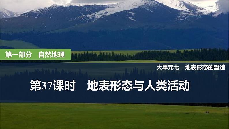 2025届高中地理一轮复习课件：第一部分自然地理第七单元地表形态的塑造第37课时　地表形态与人类活动（共33张ppt）第1页