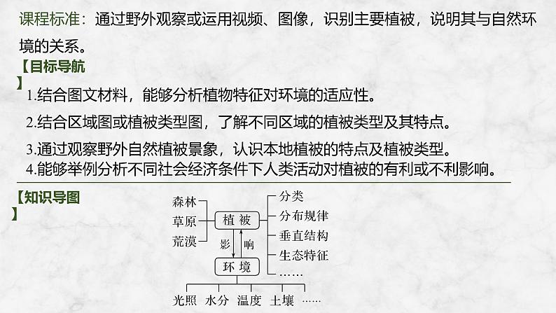 2025届高中地理一轮复习课件：第一部分自然地理第八单元自然环境的整体性与差异性第38课时　植被（共30张ppt）第2页