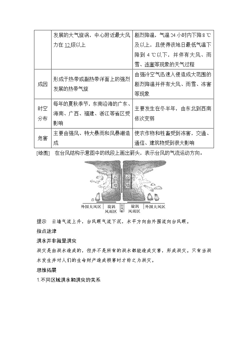2025届高中地理一轮复习讲义：第一部分自然地理第九单元自然灾害第43课时　气象灾害（教师版）第3页