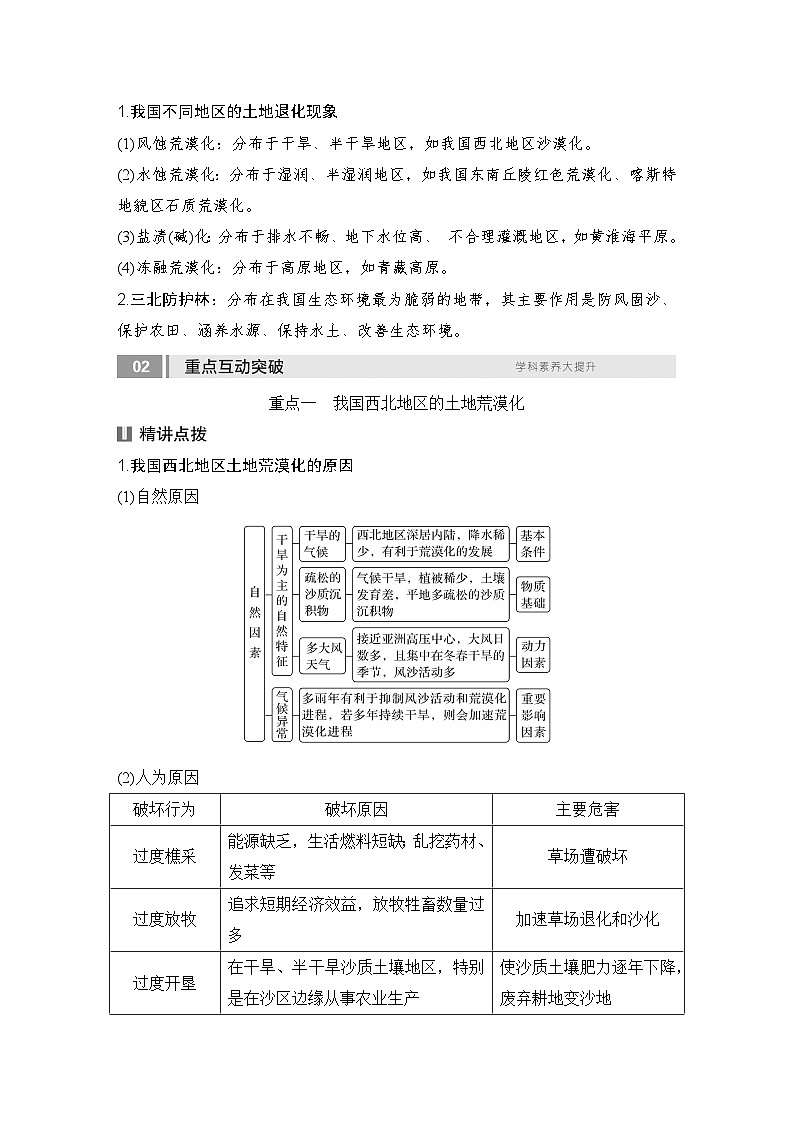 第三部分区域发展 第十五单元区域与区域发展 第64课时　生态脆弱区的综合治理（课件+讲义）-2025年高考地理一轮复习03