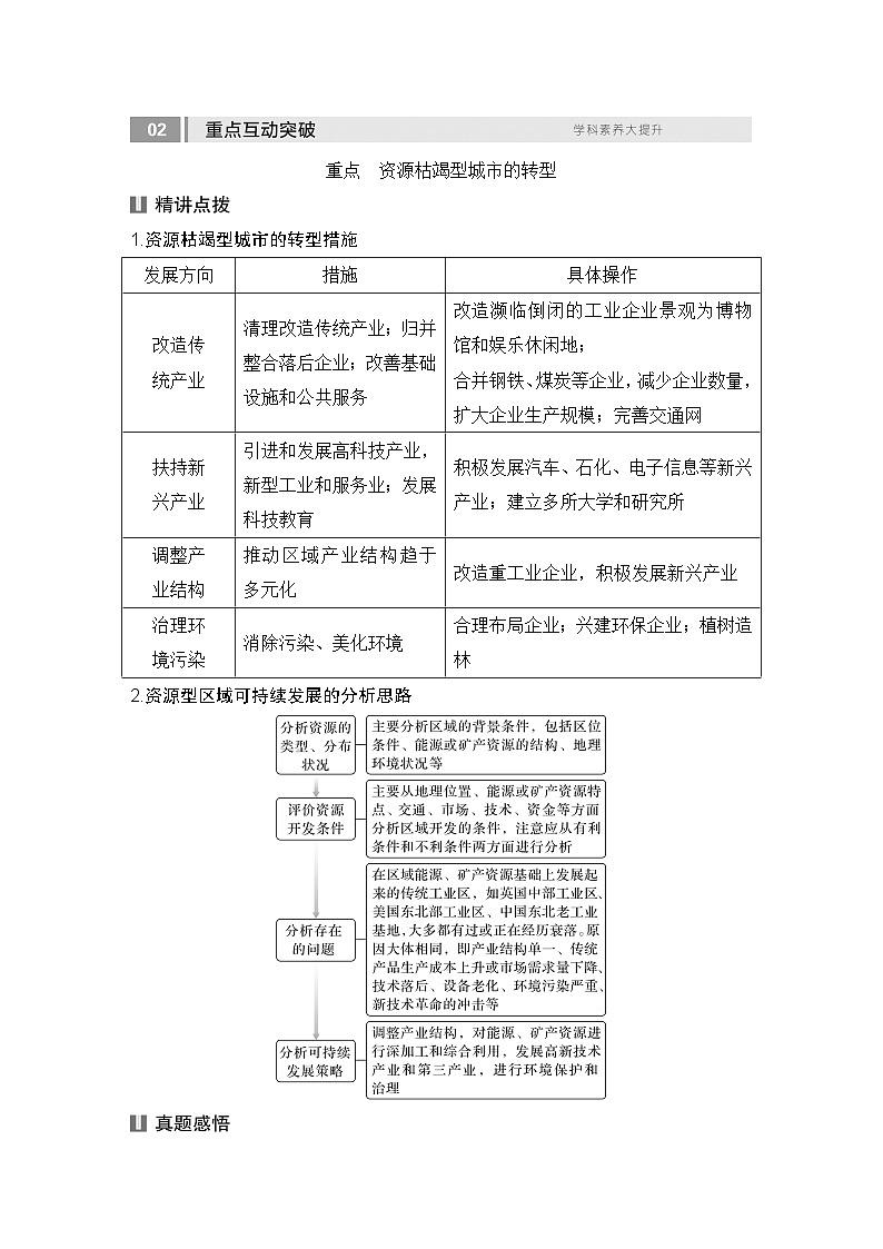 2025届高中地理一轮复习讲义：第三部分区域发展第十五单元区域与区域发展第65课时　资源枯竭型城市的转型发展（学生版）第3页