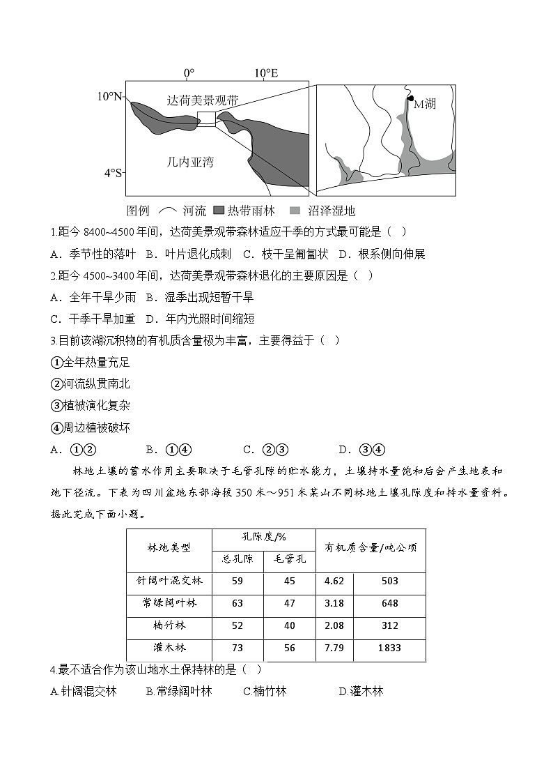 专题六 自然环境的整体性与差异性—2025届高考地理考点剖析同步练习（含答案解析）第2页