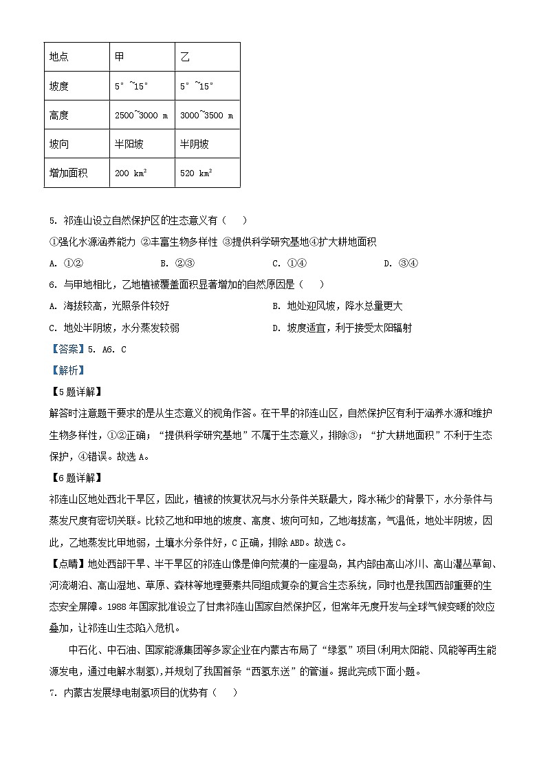 浙江百校联考2023_2024学年高三地理上学期9月考试试题含解析03