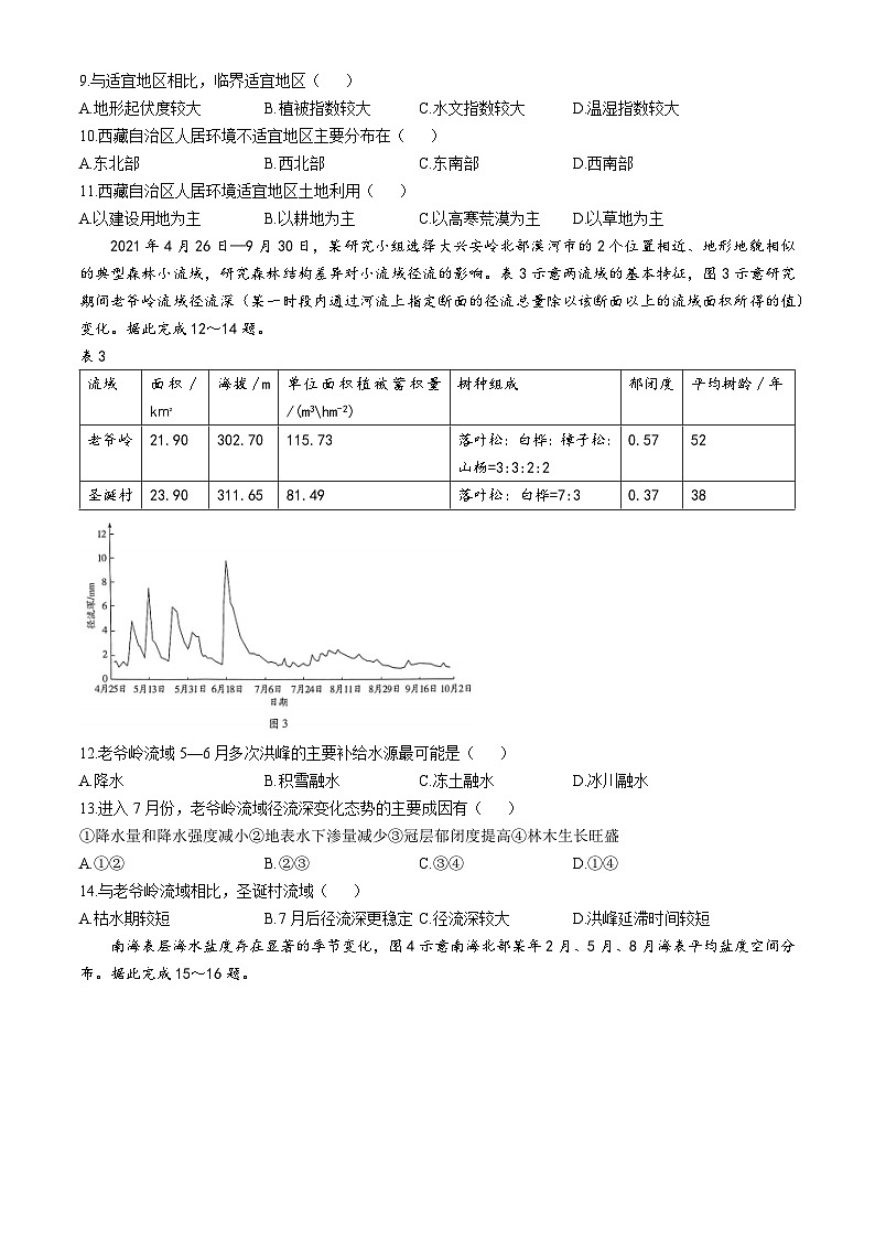2025河南省部分名校高三上学期11月阶段性测试（三）（期中）地理含答案第3页