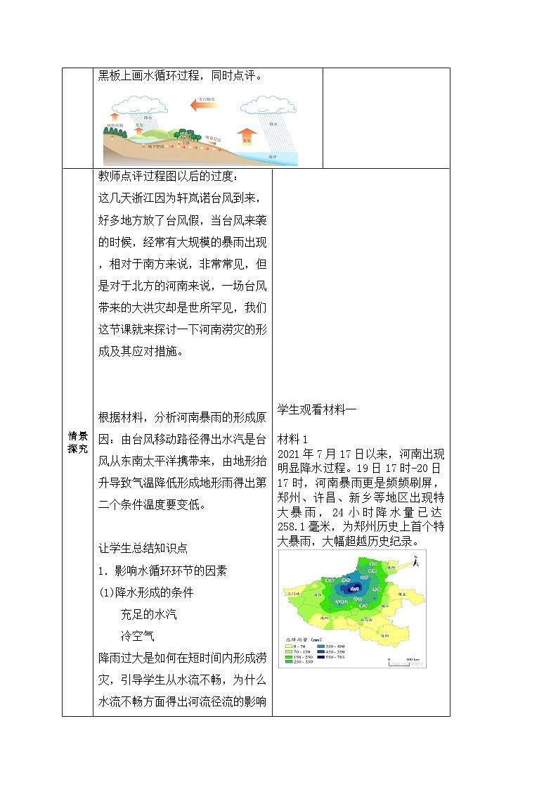 人教版高中地理必修第一册3.1 水循环 (2) 教案第3页