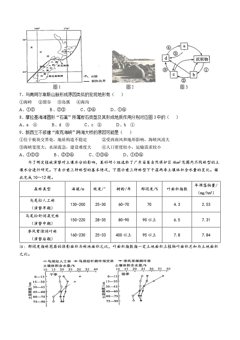 湖南省A佳教育2024-2025学年高二上学期11月期中地理试题(无答案)第3页