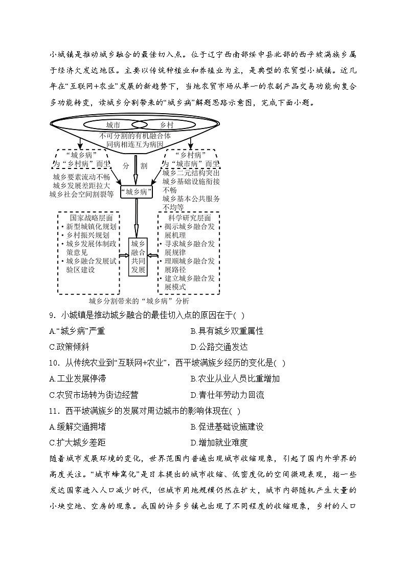 2025届高中地理一轮复习基础知识专题练： 城镇化第3页