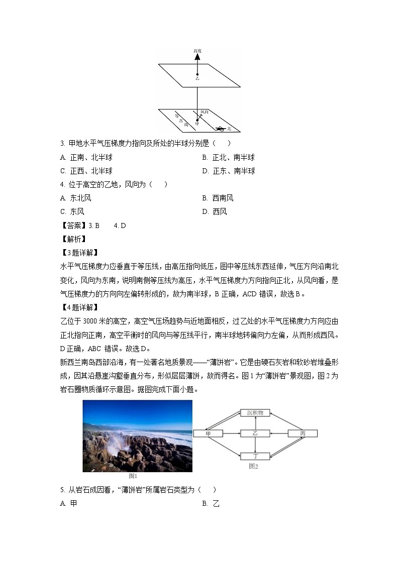 2024-2025学年浙江省台州十校联盟高二(上)期中联考地理试卷(解析版)02