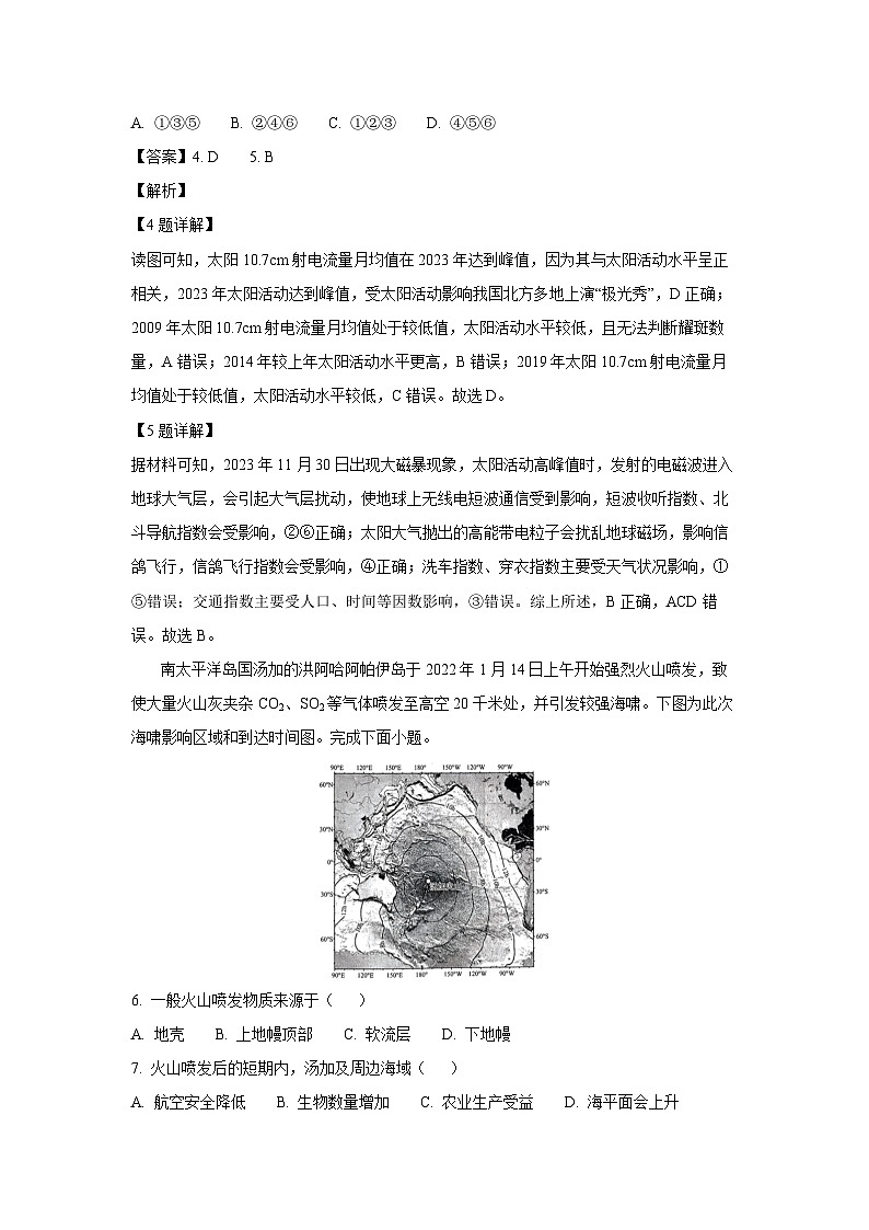 2023-2024学年山东省济南市高一(上)1月期末地理试卷（解析版）第3页