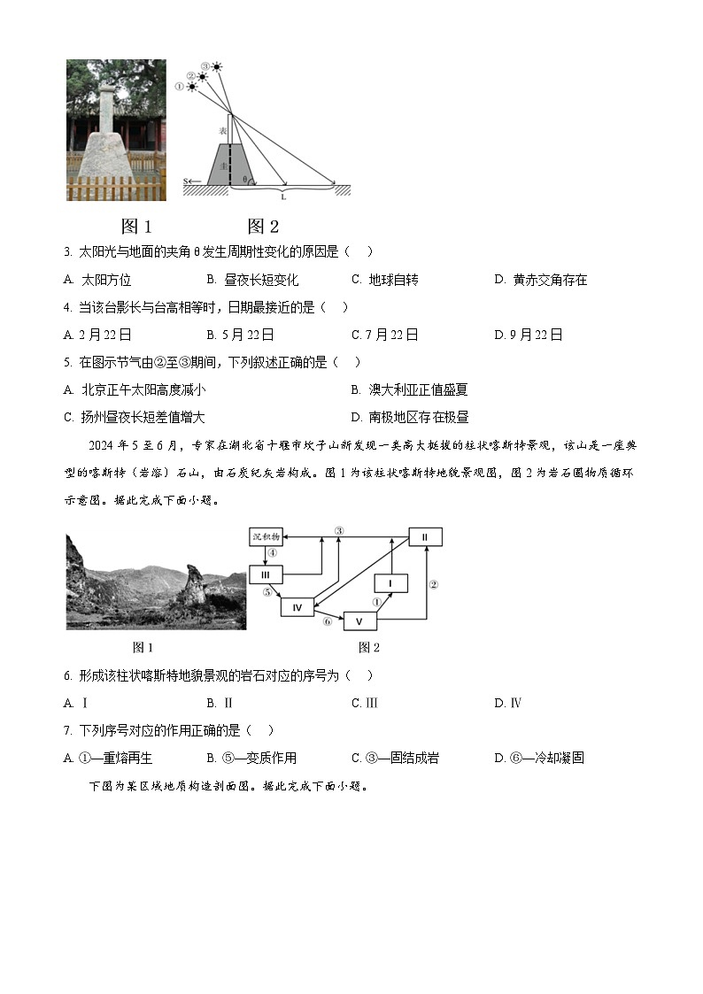 江苏省扬州市江都区2024-2025学年高二上学期11月期中地理试题无答案第2页
