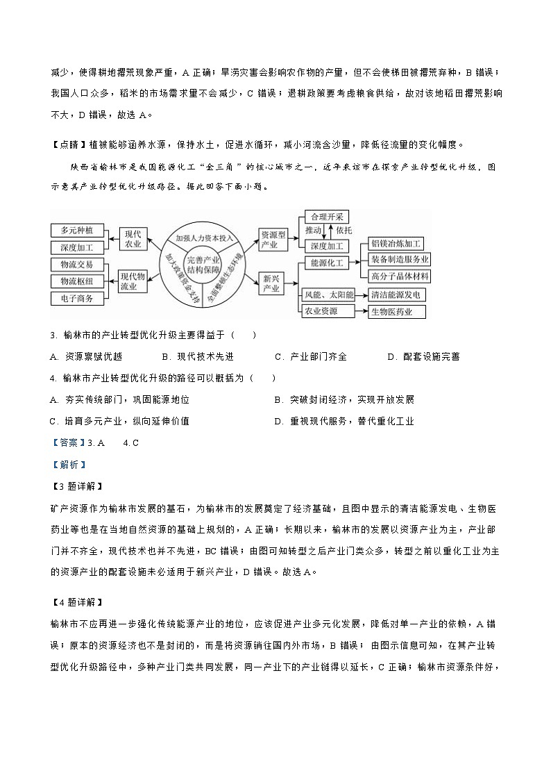 【甘肃卷】甘肃省白银市靖远县第一中学2024-2025学年高三上学期11月新高考模拟卷暨期中考试（11.13-11.14）地理试卷（解析版）第3页