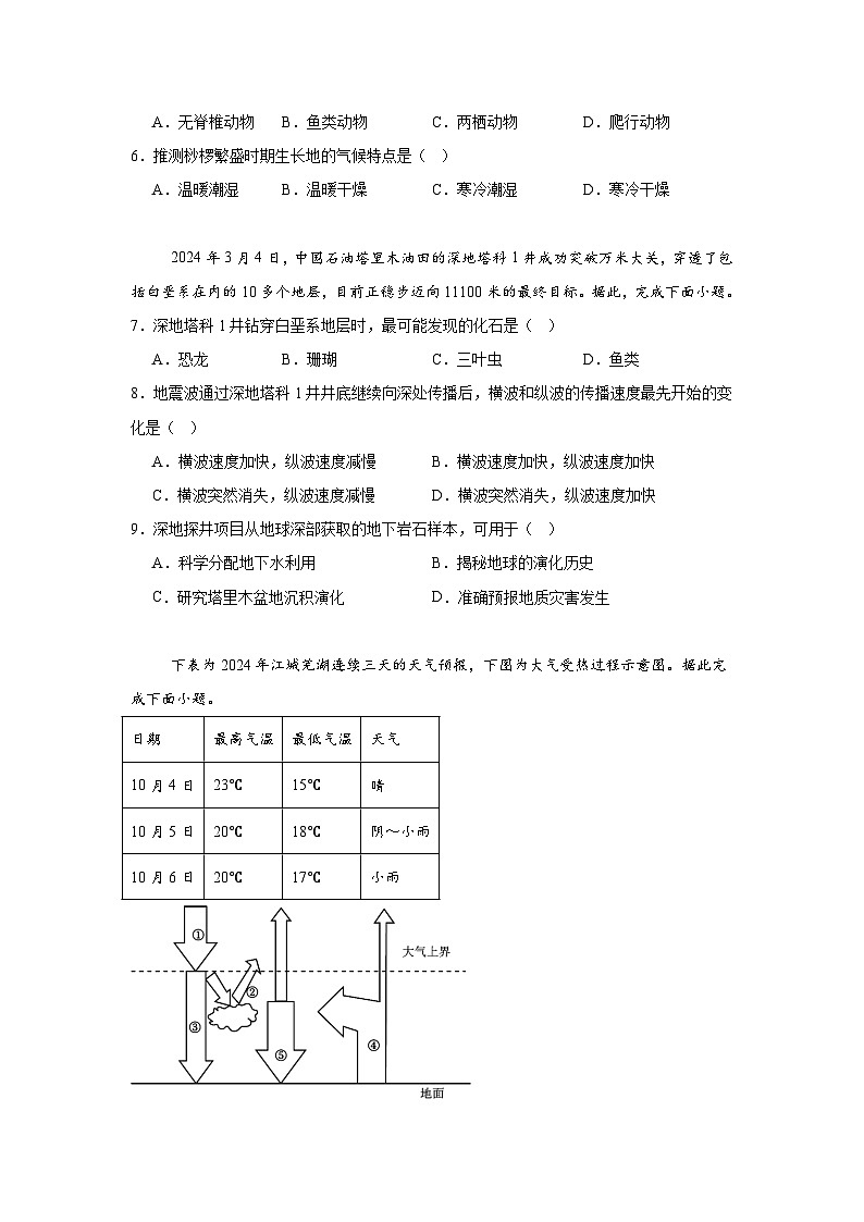湖南省岳阳市岳阳县第一中学2024-2025学年高一上学期11月期中地理试题第2页