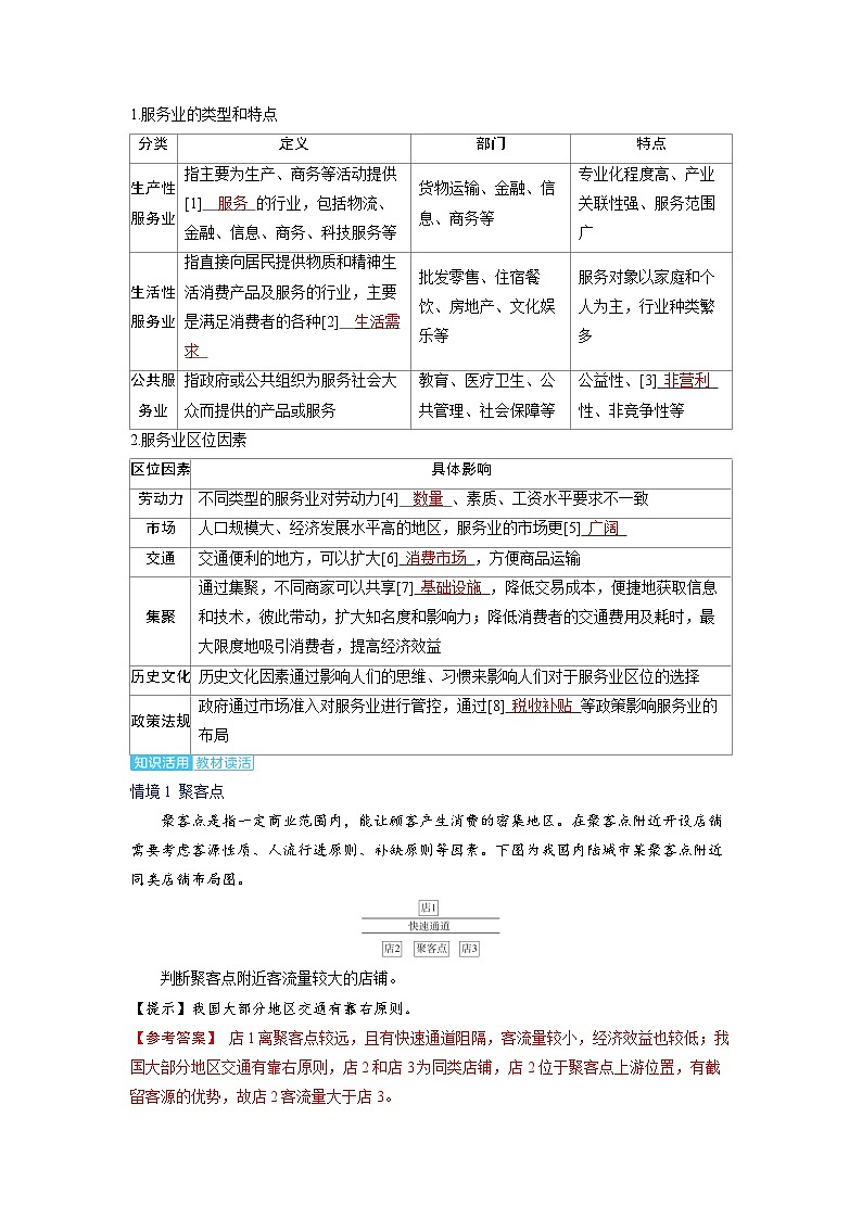 备战2025年高考地理精品教案第二部分人文地理第三章产业区位因素第3讲服务业区位因素及其变化（Word版附解析）第2页