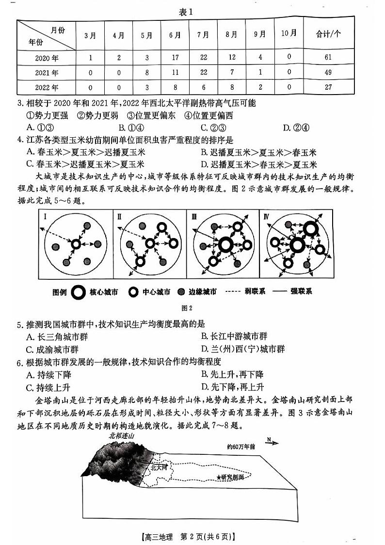 广东省部分高中学校2024-2025学年高三上学期11月期中地理试题第2页
