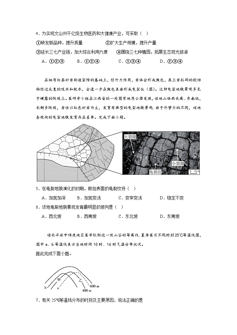 湖南省岳阳市云溪区2024-2025学年高三上学期11月期中地理试卷（Word版附答案）第2页