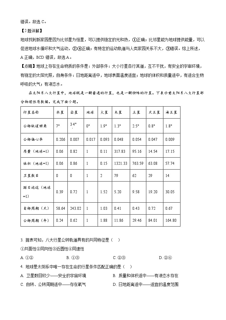 贵州省六盘水市2024-2025学年高一上学期11月期中地理试题  Word版含解析第2页