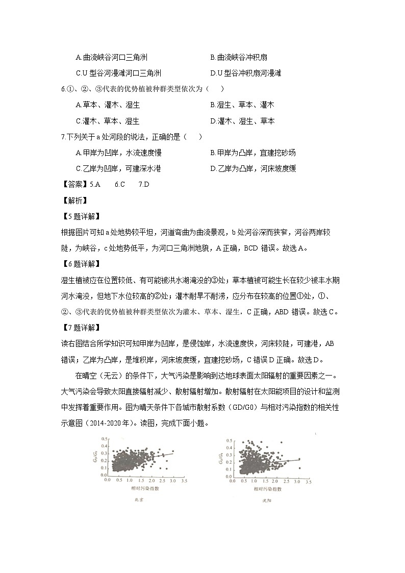 2022~2023学年山东省济南市高一(上)期末考试地理试卷(解析版)第3页