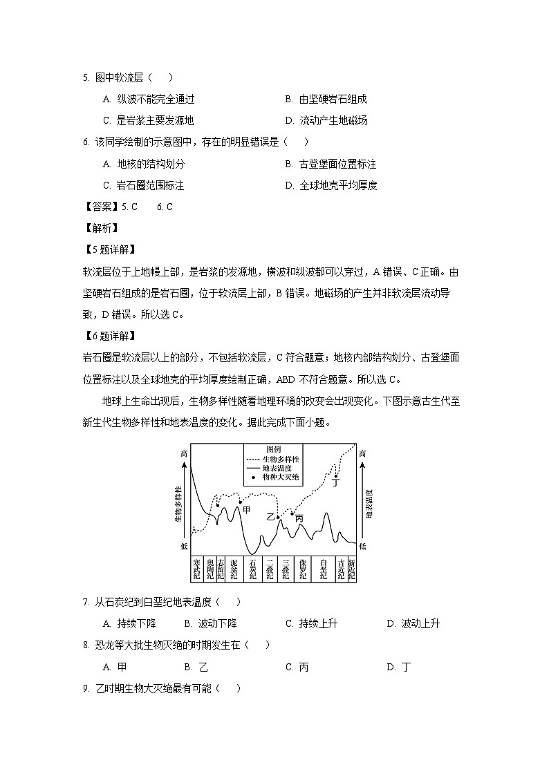 2022~2023学年山东省济宁市高一(上)期末地理试卷(解析版)第3页