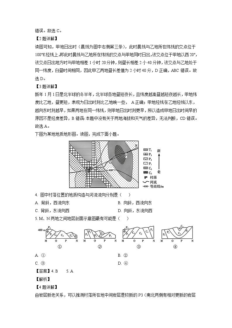 2024~2025学年江苏省泰州市靖江市高三(上)期中地理试卷(解析版)第2页