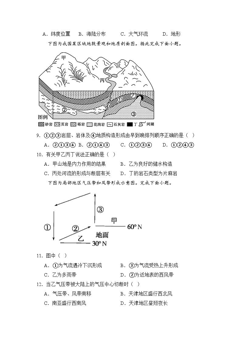 四川省眉山市彭山区第一中学2024-2025学年高二上学期12月月考地理试题第3页
