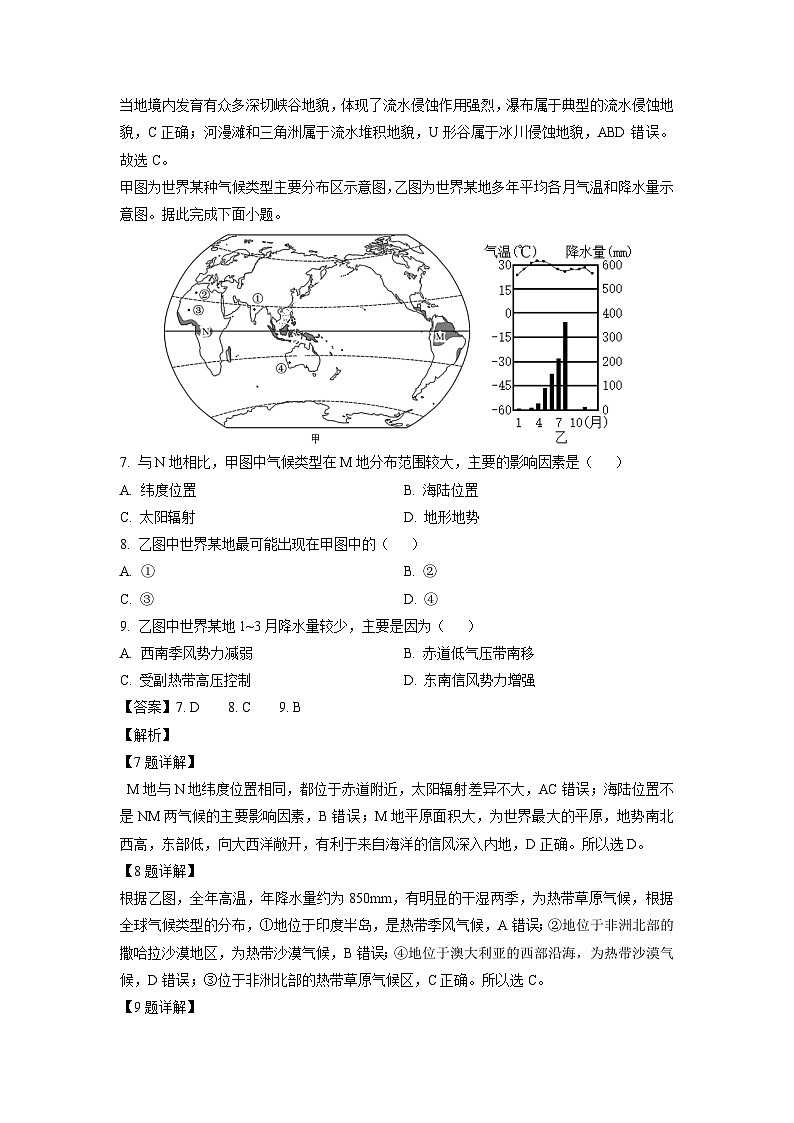 2023~2024学年湖北省鄂州市部分高中协作体高二上学期11月期中地理试卷(解析版)第3页