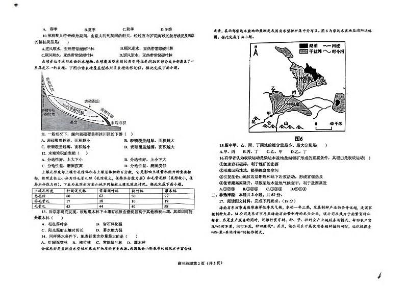 地理丨辽宁省鞍山市重点高中协作校2025届高三上学期11月期中考试地理试卷及答案第2页