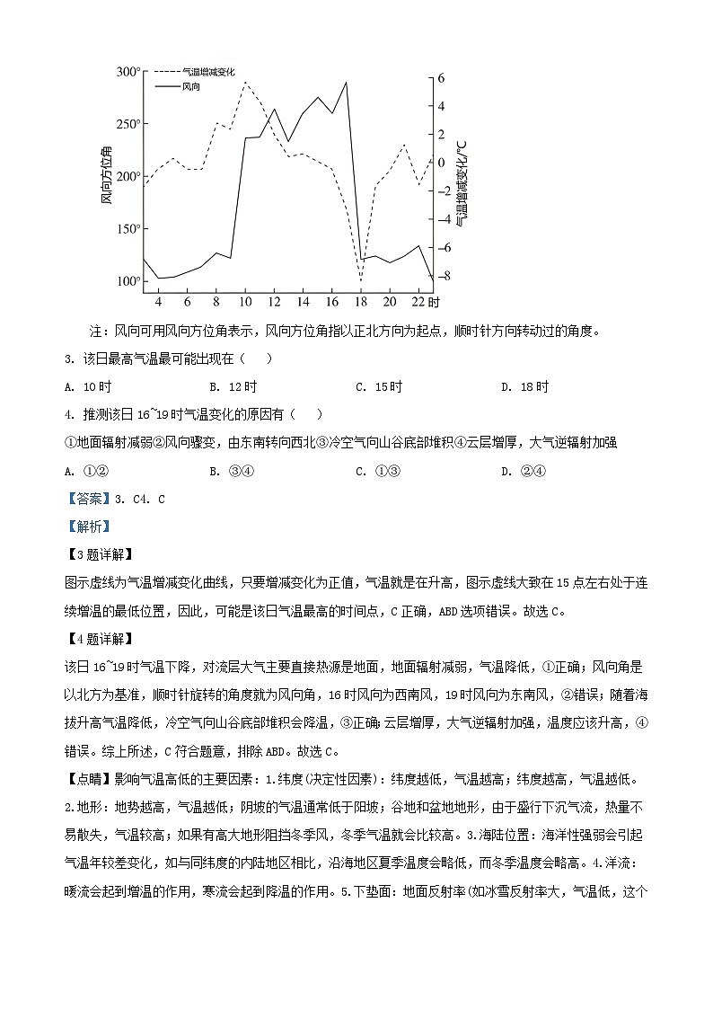 北京市海淀区2023_2024学年高三地理上学期10月月考试题含解析第2页